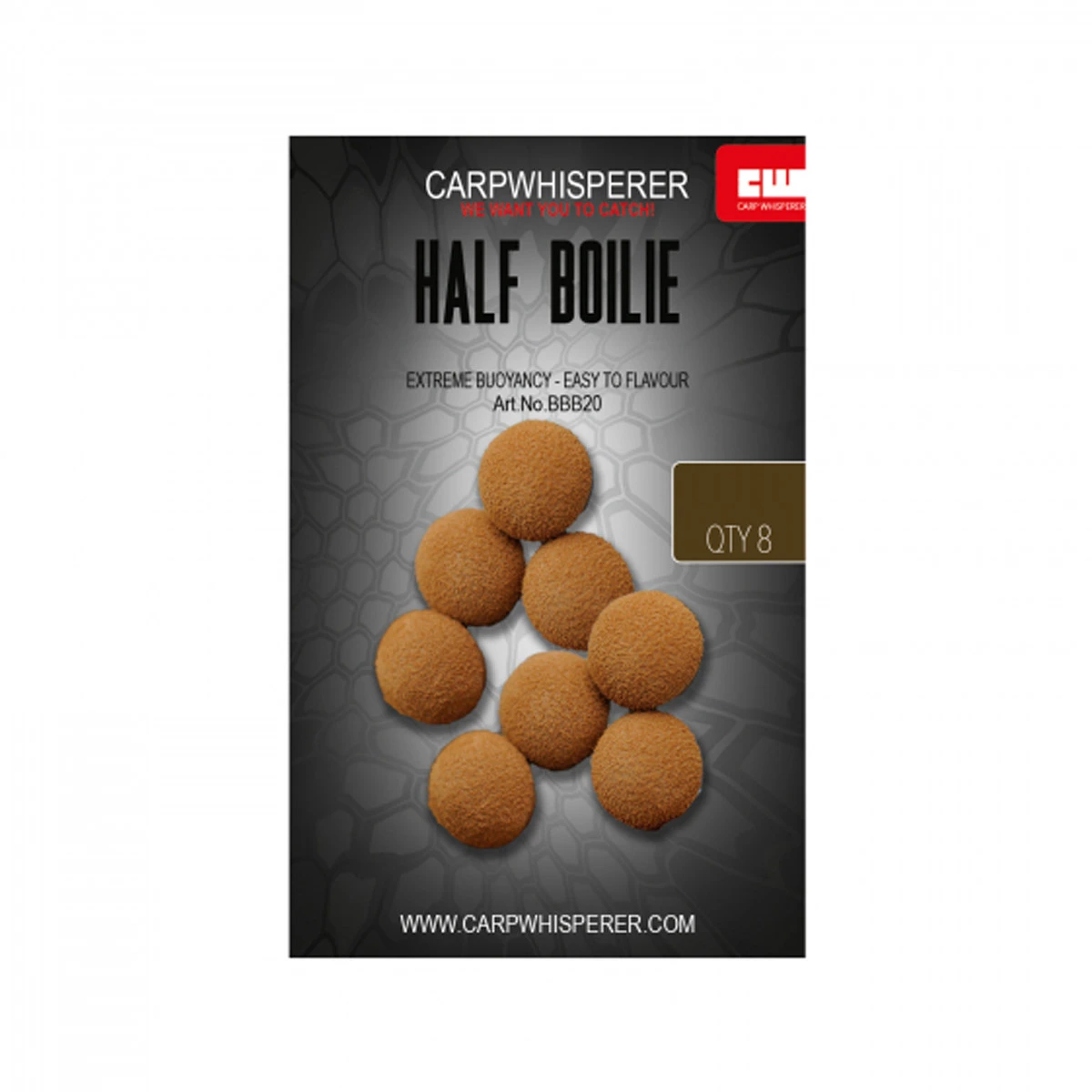 Carp Whisperer - Half Boilie - Brown 1 Carp Whisperer - Half Boilie - Brown