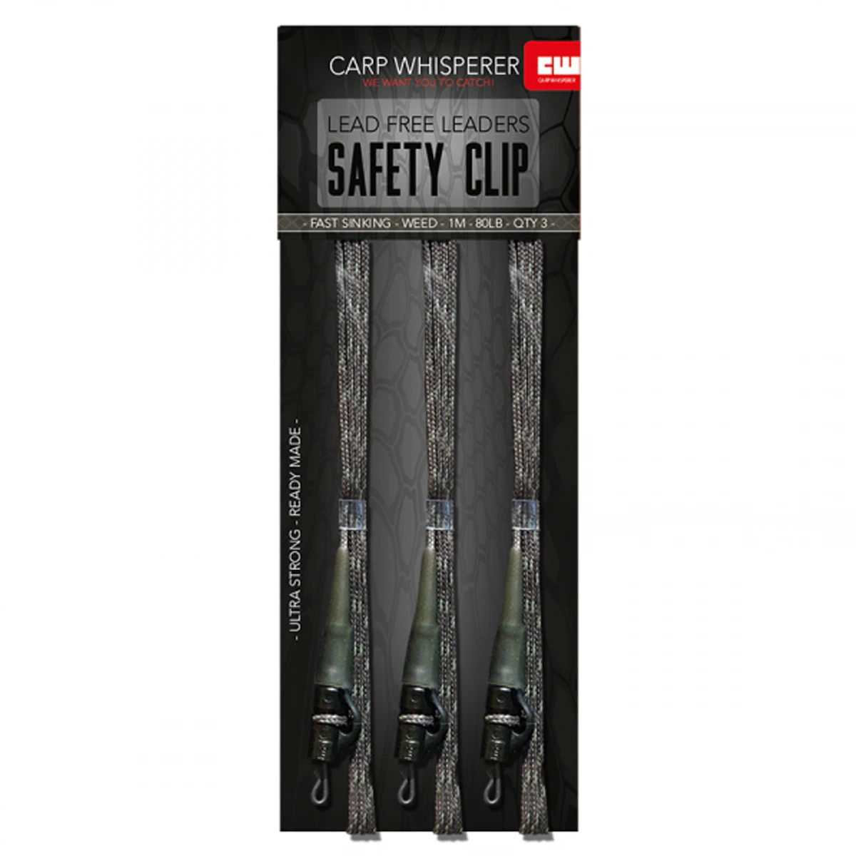 Carp Whisperer - Safety Clip Leaders - 1 Mtr 2 Carp Whisperer - Safety Clip Leaders - 1 Mtr - Afbeelding 2